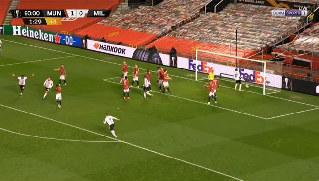 اهداف مباراة مانشستر يونايتد وميلان 1 1 الدوري الاوروبي