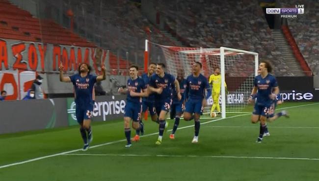 هدف محمد النني الصاروخي في مرمي اولمبياكوس بالدوري الاوروبي