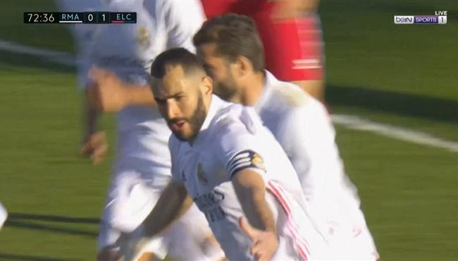 هدف كريم بنزيما الاول فى مرمي التشي بالدوري الاسباني