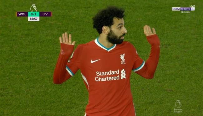 هدف محمد صلاح الملغي امام ولفرهامبتون