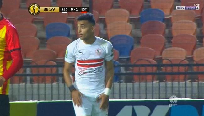 يوسف اوباما يهدر هدف محقق للزمالك امام الترجي