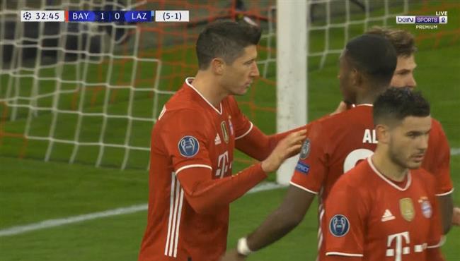 هدف ليفاندوفسكي فى مرمي لاتسيو بدوري ابطال اوروبا