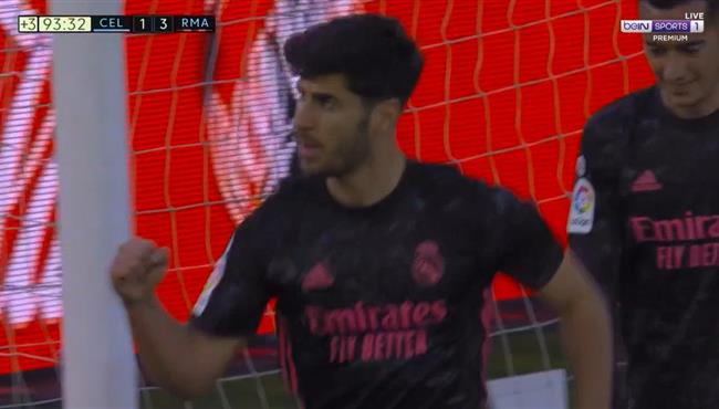 هدف اسينسيو فى مرمي سيلتا فيجو بالدوري الاسباني