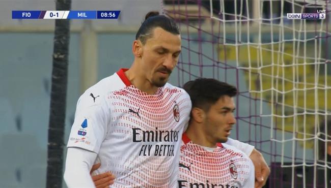 هدف ابراهيموفيتش فى مرمي فيورنتينا بالدوري الايطالي