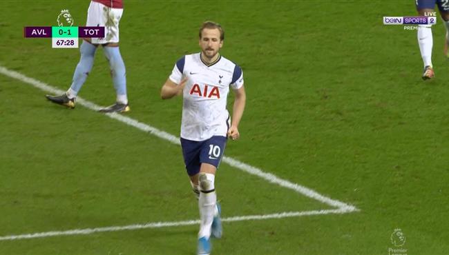 هدف هاري كين فى مرمي استون فيلا بالدوري الانجليزي