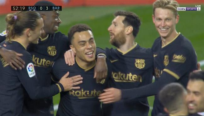 هدف دست الثاني فى مرمي ريال سوسيداد بالدوري الاسباني