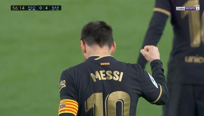 هدف ميسي الاول فى مرمي ريال سوسيداد بالدوري الاسباني