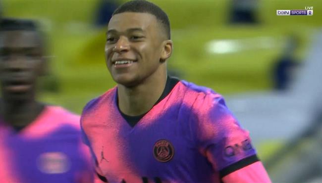 هدف مبابي الثاني فى مرمي ليون بالدوري الفرنسي