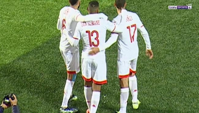 هدف أنيس بن سليمان الرائع في مرمي ليبيا بتصفيات امم افريقيا
