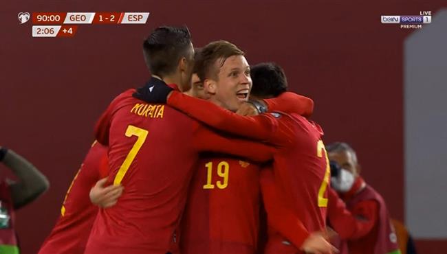 هدف دانييل اولمو الرائع امام جورجيا في الوقت القاتل