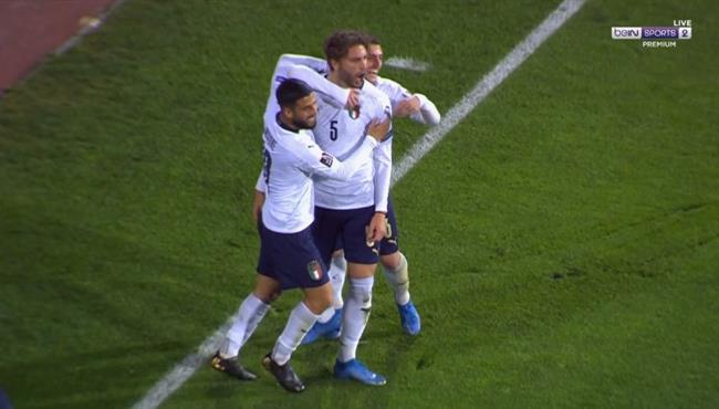 هدف لوكاتيلي الرائع في مباراة ايطاليا وبلغاريا