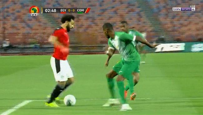 مهاراة محمد صلاح في مباراة مصر وجزر القمر