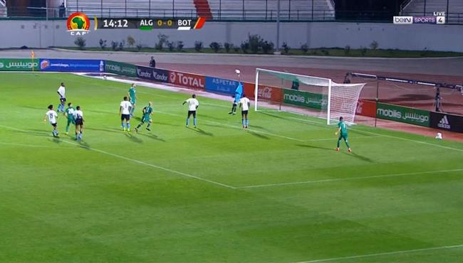 تصدي حارس بتسوانا الرائع يحرم الجزائر من هدف اول