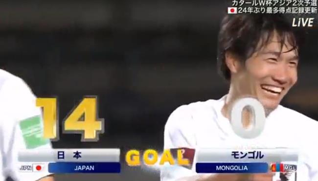اهداف مباراة اليابان ومونغوليا 14 0 تصفيات كأس العالم