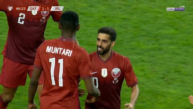 اهداف مباراة قطر وايرلندا 1 1 تصفيات كأس العالم