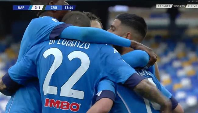 اهداف مباراة نابولي وكروتوني 4 3 الدوري الايطالي