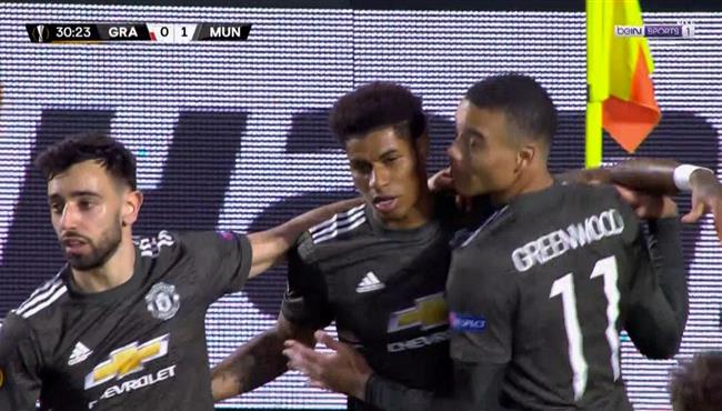 اهداف مباراة مانشستر يونايتد وغرناطة 2 0 الدوري الاوروبي