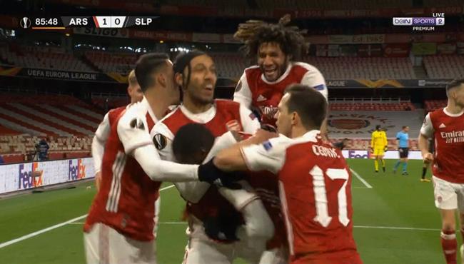 اهداف مباراة ارسنال وسلافيا براغ 1 1 الدوري الاوروبي