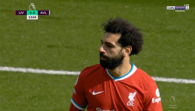 محمد صلاح يهدر انفراد تام امام استون فيلا بالدوري الانجليزي