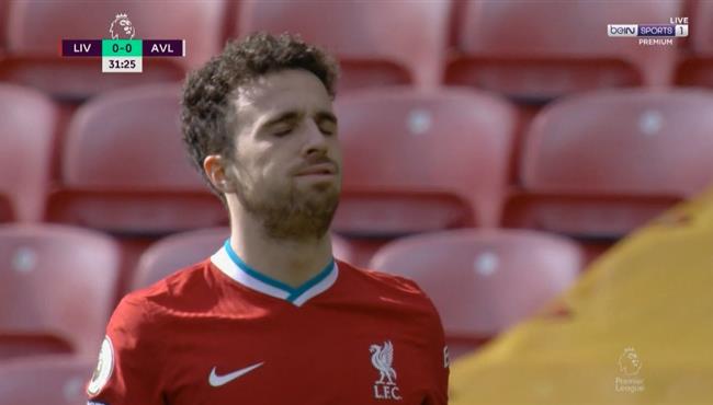 جوتا يهدر فرصة هدف امام استون فيلا بالدوري الانجليزي