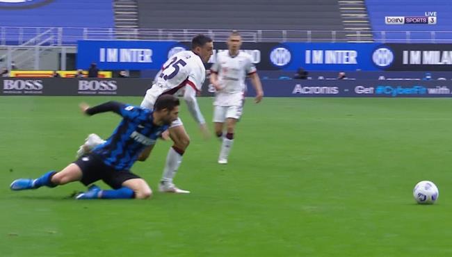 لقطة مهارية رائعة في مباراة انتر ميلان وكالياري