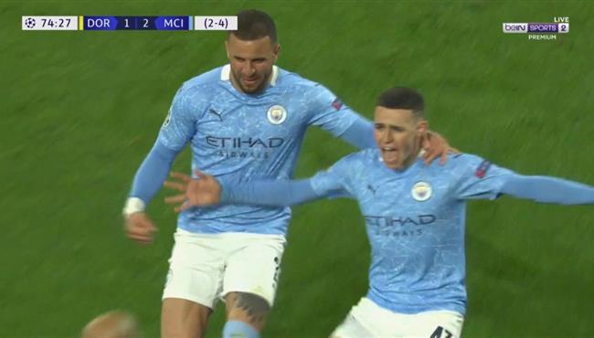 هدف مانشستر سيتي الثاني الصاروخي في مرمي بوروسيا دورتموند فودين
