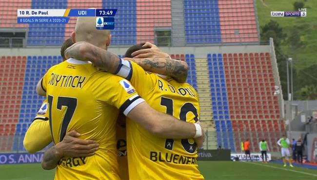 اهداف مباراة اودينيزي وكروتوني 2 1 الدوري الايطالي