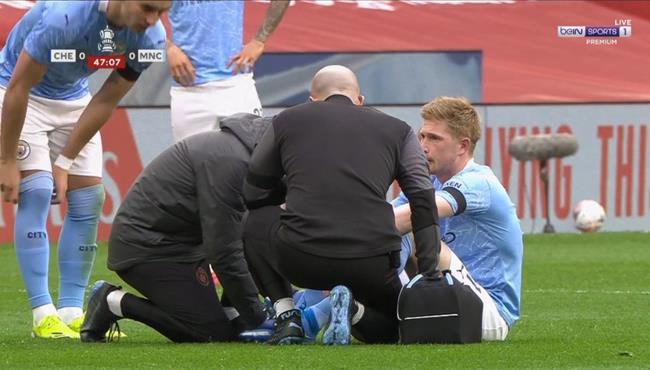 اصابة دي بروين وخروجة في مباراة مانشستر سيتي وتشيلسي