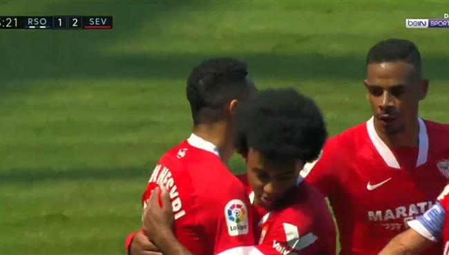 اهداف مباراة اشبيلية وريال سوسيداد 2 1 الدوري الاسباني