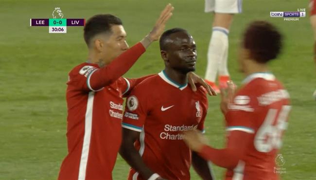 هدف ليفربول الاول في مرمي ليدز ساديو ماني