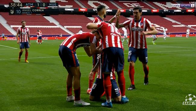 اهداف مباراة اتليتيكو مدريد وهويسكا 2 0 الدوري الاسباني