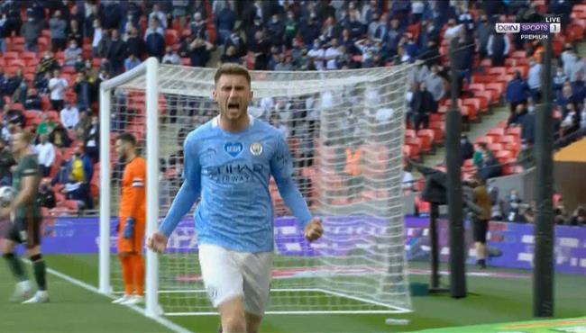 هدف مانشستر سيتي الاول في مرمي توتنهام لابورتي