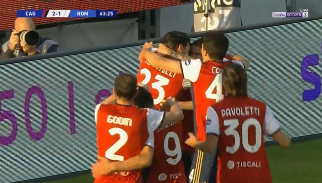 اهداف مباراة روما وكالياري 2 3 الدوري الايطالي