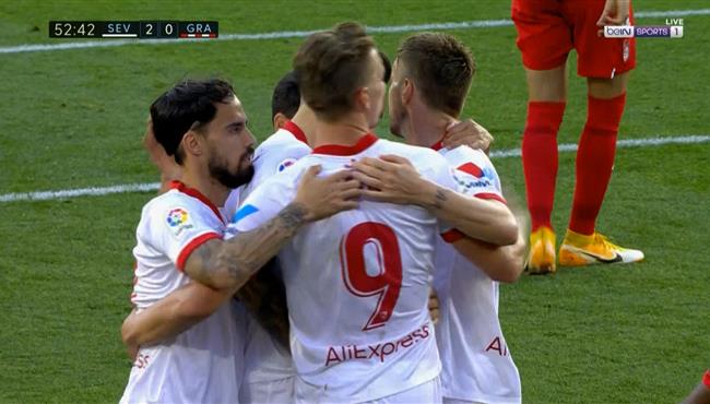 اهداف مباراة اشبيلية وغرناطة 2 1 الدوري الاسباني