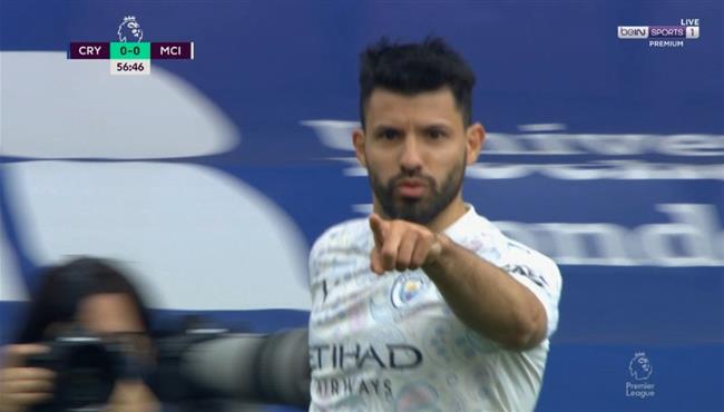 هدف اجويرو في مرمي كريستال بالاس بالدوري الانجليزي