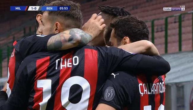 اهداف مباراة ميلان وبنيفنتو 2 0 الدوري الايطالي