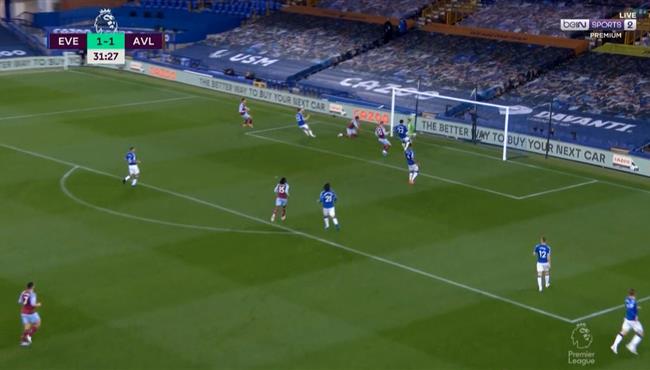 العارضة والحارس يحرمان استون فيلا من تسجيل هدف امام ايفرتون