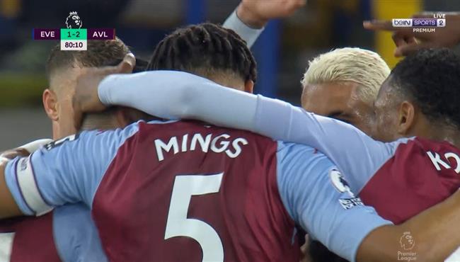 هدف استون فيلا الثاني في مرمي ايفرتون 2 1 الدوري الانجليزي