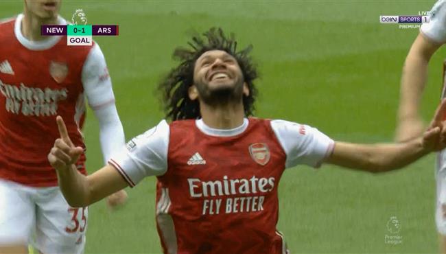 هدف محمد النني في مرمي نيوكاسل بالدوري الانجليزي