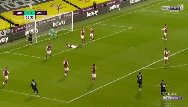 اهداف مباراة وست هام وبيرنلي 2 1 الدوري الانجليزي