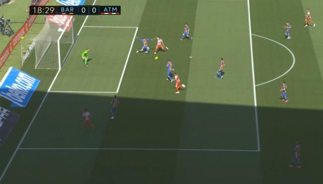 لينجليت يمنع أنخل كوريا من تسجيل هدف محقق امام برشلونة