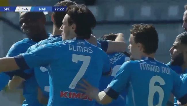 اهداف مباراة نابولي وسبيزيا 4 1 الدوري الايطالي