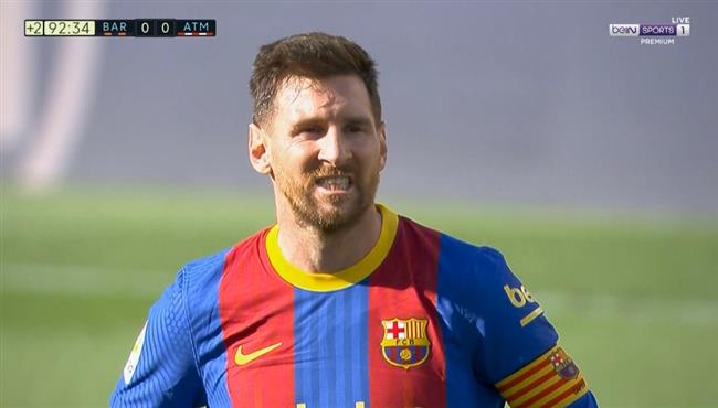 رد فعل ميسي بعد انتهاء مباراة برشلونة واتلتيكو مدريد