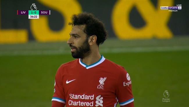 محمد صلاح يهدر انفراد تام امام ساوثهامبتون