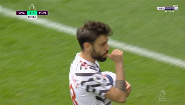 هدف برونو فيرنانديز في مرمي استون فيلا بالدوري الانجليزي