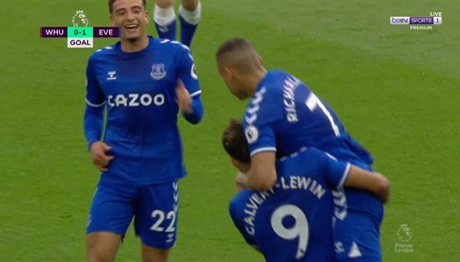 هدف فوز ايفرتون علي وست هام 1 0 كالفيرت ليوين