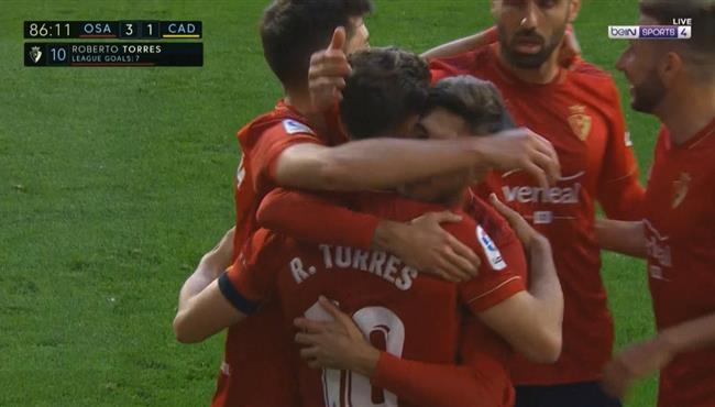 اهداف مباراة قادش واوساسونا 3 2 الدوري الاسباني