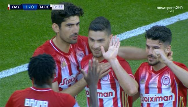 هدف فوز اولمبياكوس علي باوك سالونيكي 1 0 الدوري اليوناني