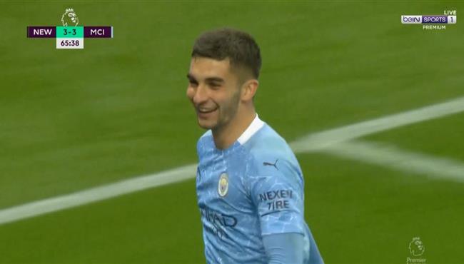 هدف مانشستر سيتي الرابع في مرمي نيوكاسل فيران توريس