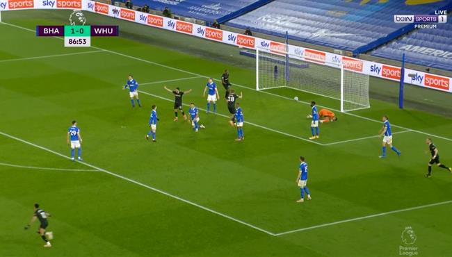 اهداف مباراة وست هام وبرايتون 1 1 الدوري الانجليزي